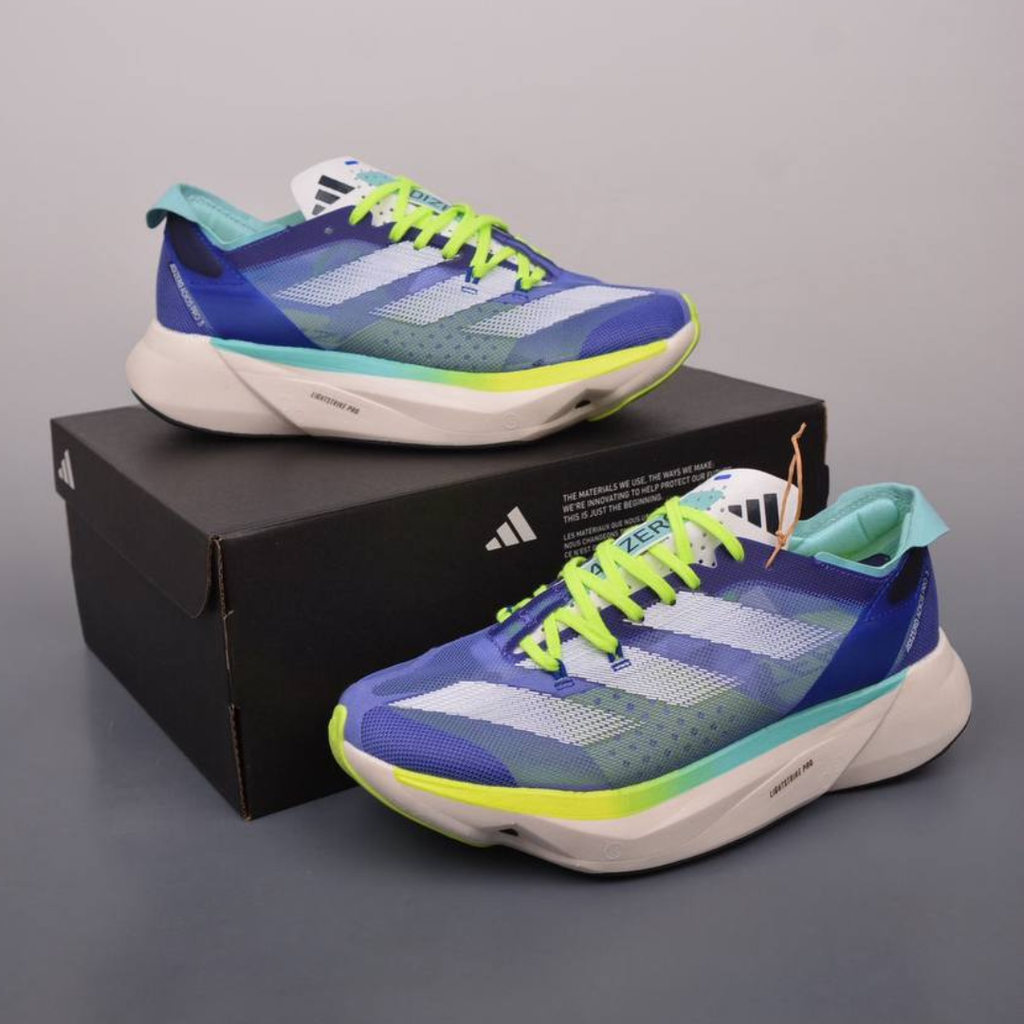 Adidas Adizero Adios Pro 3 - Azul Royal/Verde Neon