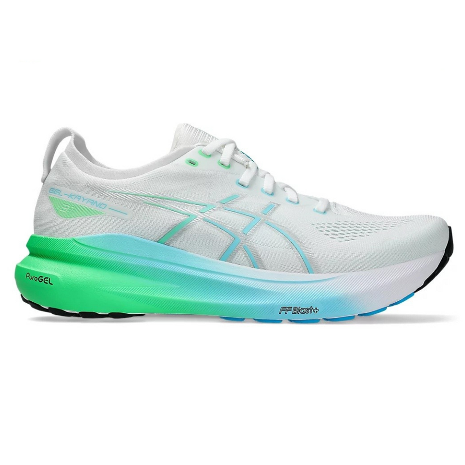 Asics Gel-Kayano 31 Branco com Verde e Azul