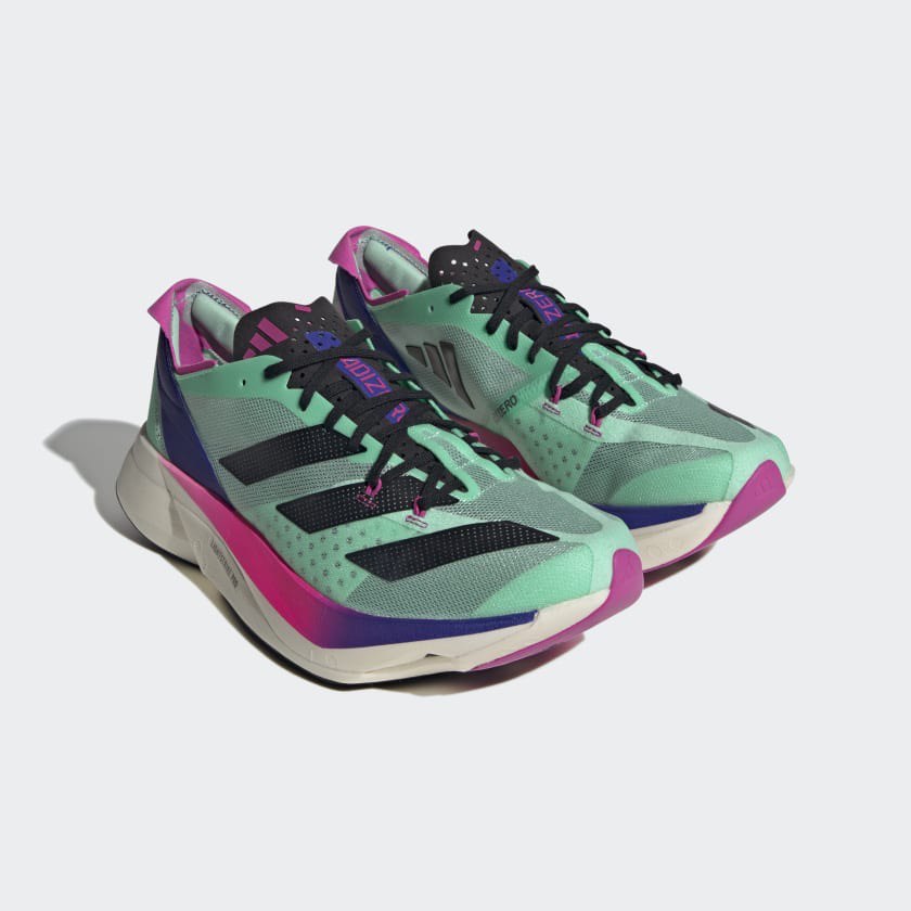 Adidas Adizero Adios Pro 3 - Verde Água/Preto/Rosa