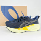 Asics Novablast 5 - Azul Marinho com Verde e Laranja